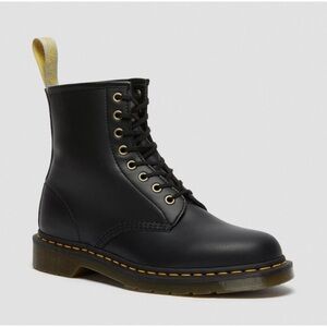 Dr Martens 14045 Black Vegan Leather Combat Boots Size 7